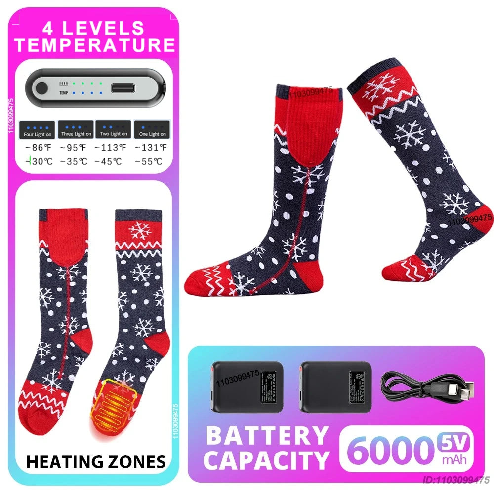 Sähkölämmitteiset Moottoripyöräsukat – 6000 mAh | LEOSOXS