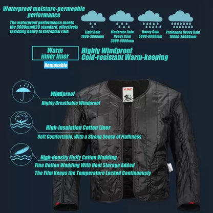 LS2 ZOOM Talvitakki - CE-Suojattu Vedenpitävä Hengittävä Moottoripyörätakki