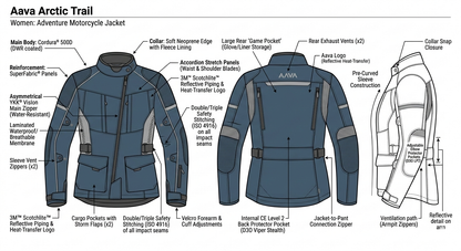 Tulossa Aava arctic touring naisten moottoripyörätakki
