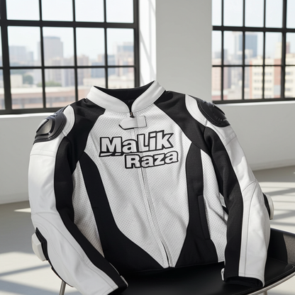 Malik Raza Naisten Nahkatakki Moottoripyöräilyyn - Klassinen Tyyli Modernilla Turvallisuudella